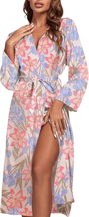 OPOIPIN Women's 3 Piece Pajama Set Sexy Cami Top and Shorts with Robe Sleepwear Loungewear Set