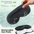 3D Sleep Headphones with Bluetooth 5.4 Sleep Mask, Bamboo Cotton Music Wireless Bluetooth Eye Mask for Sleeping, Earphones HD Speaker Microphone for Travel, Gifts for Men Women, Removable
