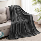 BEDELITE Fleece Blanket Charcoal Grey Throw Blankets for Couch & Bed, Luxury Plush Cozy Fuzzy 50x60 inches, Super Soft Warm Lightweight Throw for Travel Camping