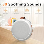 Portable Sound Machine Baby White Noise Machine Travel Noise Machine with 30 Soothing Sounds for Newborn Kids Adults Battery Sleep Brown Noise Masker 4 Timers Memory Function for Travel Home Office