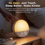 Geuuap Sunrise Alarm Clock White Noise Machine | Natural Wake-Up Light for Bedroom with 30 Soothing Sleep Aids, Bluetooth Speaker, Dimmable Clock, Screen-Free Design for Baby Adults Kids-Khaki