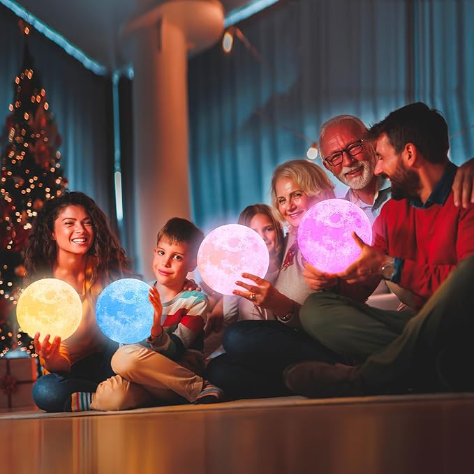 Moon Lamp Galaxy Lamp Upgraded Timing 7.1 Inch 16 Colors 3D Moonlight Galaxy Light,Moon Night Light for Adults,Kids Lamp Moon Gifts for Women Girls Boys Bedroom