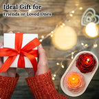 Light-Orange Peony Flower Shape Candles for Women - Aromatic Pastel Aesthetic Candle with Jasmine Fragrance - Christmas Gift for Friends Colleagues and Classmates (3 inch)