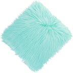 12inch Square Small Faux Fur Sheepskin Cushion Soft Plush Area Rug,Photo Background for Small Product Desktop Photography,Display and Decor,Jewelry,Nail Art,Locker Accessories (Blue)