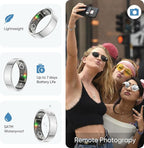 BENIO Gen 2 Smart Ring for Women & Men, Heart Rate,Fitness Tracker with Sleep，Step/Sleep/Blood Oxygen/Heart Rate Tracker, 5ATM Waterproof for iOS and Android,No Subscription, Xmas Gifts,Sliver 6