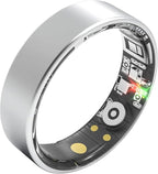 Smart Ring Health Tracking, Sleep Tracking, Heart Rate, Blood Oxygen, Blood Pressure，Fitness Ring, Activity Monitoring, 5 Days Battery, 5ATM Waterproof, No Subscription (Silver, 8#)