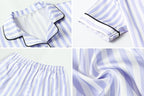 Umeyda Girls Womens Pajamas Set, Satin Silky Button Down Loungewear 2 Piece Short Sleeve Pants PJS Sets for Mommy Kids