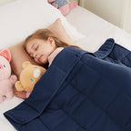 HOSUKKO Weighted Blanket - 5 lbs Navy Blue Heavy Blanket - Breathable Blanket(36 * 48 inches, 5 lbs)