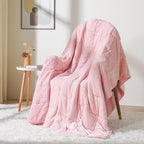 Cottonblue Weighted Blanket 10 lbs Twin Size, Fuzzy Soft Sherpa Fleece Weighted Throw Blankets for Adults Calming and Relax, Cozy Flannel Heavy Blanketwiht Glass Beads for Sofa Bed 48x72 in, Pink