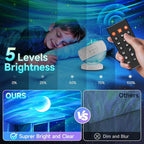 Staryou Iceberg Northern Lights Projector, White Galaxy Projector with Bluetooth Speaker & 15 White Noise, Aurora Light with Detachable Base, 300+ Light Modes, Ideal Gift & Bedroom Decor