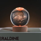Large 3D Solar System Crystal Ball, Crystal Lamp 16 Color Changing Night Light with Remote Control for Bedroom Decor, Ideal Birthday Gift for Teens Boys and Girls, Solar System Model