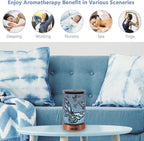 EQUSUPRO Essential Oil Diffuser 150ml Black Metal Aromatherapy Oil Diffuser Ultrasonic Cool Mist Diffuser with Auto Shut-Off Protection,7 Colors Changed LED for Home Office SPA Yoga (Butterfly)