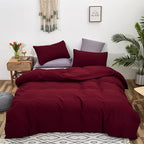 Cottonight Burgundy Comforter Queen Women Girls Wine Red Bedding Comforter Set Claret Dark Red Comforter Soft Breathable Claret Blanket Quilt Durable Comforter Set Queen Bed