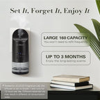 JCLOUD Plug in Diffuser Covers Up to 500 Sq. Ft. for Home, Office, Spa – Waterless Scent Diffuser Starter Kit with Royal Serenity Essential Oil Inspired by Luxury Hotel 140mL, Black