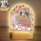 Customized Birthday Gifts Personalized Acrylic LED Night Light Lamp Plaque Custom Photo Name Age Birthday Gifts for Kids(B-Castle)