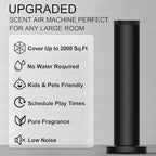 Wireless Hotel Scent Diffuser Starter Kit- Cordless Rechargeable Diffuser for Whole House - Hotel Scents Collection - App Control Waterless Essential Oil Diffuser for Large Room, Studio, Office(Black)