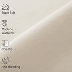 Softlife Area Rug for Bedroom Living Room, Solid Non-Slip 6x9 Fluffy Carpet with Soft Low Pile for Kids Boys Girls, Machine Washable Fuzzy Aethetic Rugs Home Dorm Decor, Creamy White