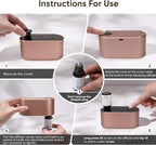Lecdura Waterless Diffuser for Essential Oil, Battery Operated Scent Air Aromatherapy Diffuser, Mini Aroma Diffusers with 3 Intermittent Mist Modes, Cycle Start for Home Office Bedroom - Rose Gold