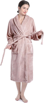 Plush Soft Robes for Women, Premium Fleece Womens Robe Cozy Warm Bathrobe