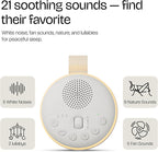 White Noise Machine for Baby & Adults with 21 Relaxing Sounds & Adjustable Night Light, Rechargeable & Portable Sleep Aid for Home & Travel