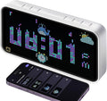 Dekala PixelRise Smart Alarm Clock for Bedroom,Pixel Art LED Dot Matrix Display, Weather Temperature Animation, Loud Dual Alarm for Heavy Sleeper, Sleep White Noise, WiFi Weather & DST Time Sync, App