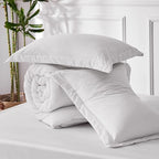 Bedsure Oversized King Comforter Set - Grayish White Soft Bedding for All Seasons, Cationic Dyed Bed Set, 3 Pieces, 1 Oversized King Size Comforter (120"x98") and 2 Pillow Shams (20"x36"+2")