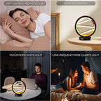 Runyangshi Crystal Table Lamp Night Light Natural Selenite & Colour Crystal Raw Stone Bedside Lamp with 3 Adjustable Light Colours Suitable for Home Decoration, Bedroom Office Desk Lighting