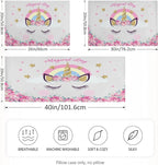Cute Unicorn Girl Print Satin Pillowcase for Hair and Skin, Unicorn and Pink Flowers Silk Pillow Case with Envelope Closure, Standard Size 20x26 inches, White, 1 PC