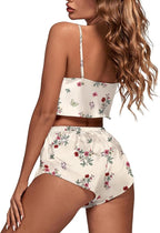 OPOIPIN Women's 3 Piece Pajama Set Sexy Cami Top and Shorts with Robe Sleepwear Loungewear Set