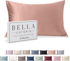 Bella Coterie Luxury Silk Pillowcase for Hair and Skin | 30 Momme | 100% Pure 6A Mulberry Silk | Super Soft | Perfectly Plush [Queen, Dusty Rose]