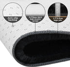 duduta Black Soft Fluffy Rug 5x8 ft, Shag Fuzzy Plush Rectangle Carpet for Bedroom Nursery Living Room Home Decor