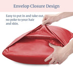 BEDELITE Satin Pillowcase for Hair and Skin, Super Soft and Cooling Similar to Silk Pillow Cases 2 Pack with Envelope Closure, Gift for Women Men(20"x36" King Size, Baked Apple)