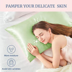 BEDELITE Satin Pillowcase for Hair and Skin, Super Soft and Cooling Similar to Silk Pillow Cases 2 Pack with Envelope Closure, Gift for Women Men(20"x36" King Size, Gleam)