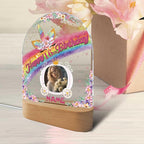 Customized Birthday Gifts Personalized Acrylic LED Night Light Lamp Plaque Custom Photo Name Age Birthday Gifts for Kids(B-Unicorn)