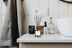 WEALD TRIBE Reed Diffuser Set for Bathroom Air Fresheners, Oil Diffuser Sticks | Fresh Linen Scent 4.0 fl oz Home Fragrance with Sticks Defusers | House Bedroom Office Shelf Decor