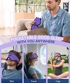 Voerou Bluetooth 3D Sleep Mask with Headphones, Wireless Adjustable Eye Mask Sleeping Headphones with Ultra-Thin HD Stereo Speakers, Suitable for Sleep Office Naps Travel, New Technology Gadgets
