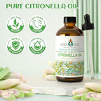 EVOKE OCCU Citronella Oil for Cleaning, Air Freshening, Add to Spray and Diffuser - 4 Fl Oz