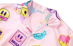 Beezizac Little & Big Girls Satin Silky Button Pajama Summer Short Sleeves Set Trendy Outfit Kid Size 6-16