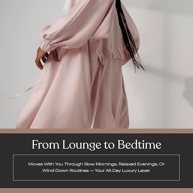 Lunya Washable Silk Robes for Women – Lightweight Short Robes with Pockets, Removable Belt & Interior Tie – Multiple Colors