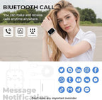 Smart Watch for Men Women, 1.83" HD Touchscreen Fitness Watch with Bluetooth Call & Message Notifications, 110+ Sport Modes, 24/7 Heart Rate/Sleep Monitor, IP68 Waterproof Fitness Tracker, Silver Gray