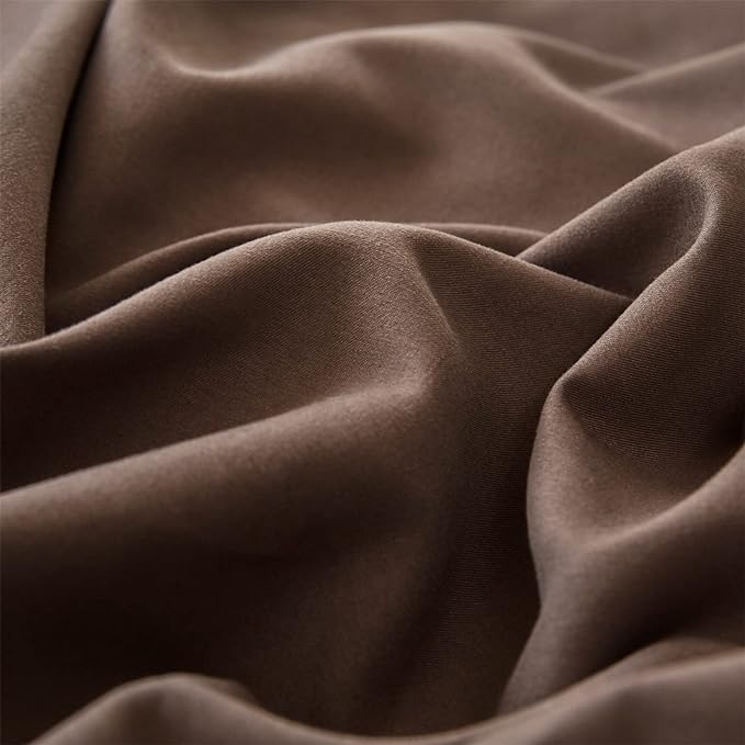 Luxlovery Brown Comforter Set Twin Chestnut Brown Bedding Comforter Set Chocolate Color Solid Soft Breathable Blanket Quilts Dark Color 3 Piece Bedding Set for Women Men Teens Adults