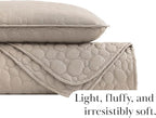 Southshore Fine Living, Inc. Oversized Quilt Bedding Set Lightweight, Prewash Fabric Soft Coverlet Bedspread 2-Piece, One Matching sham (68 in Wide x 98 in Long), Twin/Twin XL, Pebble Sandy Taupe