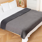 yescool Weighted Blanket with Cover for Adults (15 lbs, 48" x 72", Charcoal Gray) Heavy Blanket for Sleeping Perfect for 140-160 lbs, Twin Size Breathable Blanket with Premium Glass Bead
