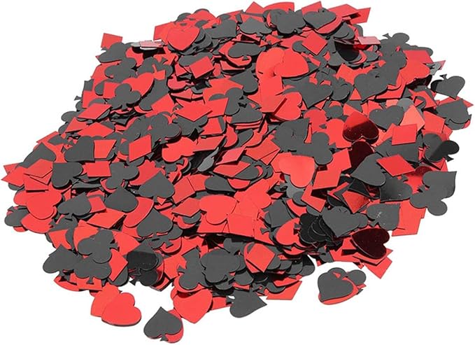 60g Party Confetti, Lightweight PVC Table Scatters with Mixed Colors and Shapes, for Wedding Birthday Night Party Decorations (Heart peach and plum mixed style)