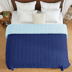 King Size Weighted Blanket for Adults (30 lbs, 80” x 87”, Navy & Blue) Cooling Heavy Blanket for Sleeping Perfect for 290-310 lbs, Breathable Blanket for Adults & Couple All Season, Machine Washable