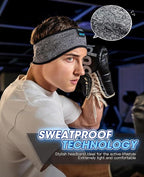 Perytong Sleep Headphones Bluetooth Headband Earphones Wireless, Sleeping Headphones Headband for Sleeping, Sports, Gifts, Workout, Jogging, Yoga, Insomnia, Air Travel, Meditation