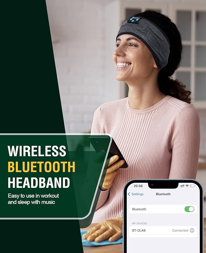 Sleep Headphones, Sleeping Headphones | Bluetooth Headband Earphones, Comfy Side Sleeping Earbuds with High Definition Stereo Speakers, Electronics, for Men Women