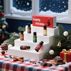 Fragrance Oil Holiday Set, Aromtopia Essential Oils for Candle Soap Making, 6x10ml, Diffuser Oils Scents, Winter Fragrance Oils, Christmas Tree, Coffee Chocolate, Black Cherry, More