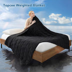 Topcee Weighted Blanket for Adults (20 lbs, 60" x 80") Queen Size Soft Cooling Heavy Blanket Sleeping, Apply to 190-210 lbs Body, Thick Breathable Blanket with Glass Bead, Easy Care