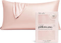 Kitsch Satin Pillowcase with Zipper for Hair & Skin - Softer Than Silk Pillow Cases, Smooth Cooling Satin Pillow Case, Wrinkle-Free, Machine Washable - King Size Satin Pillow Case (19x36) - Blush